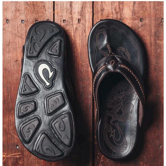 Olukai Mea Ola Men’s Leather Beach Sandals NWT Size 7 main image 4